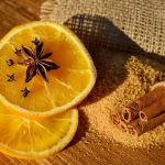 anise, orange slices, cinnamon sticks